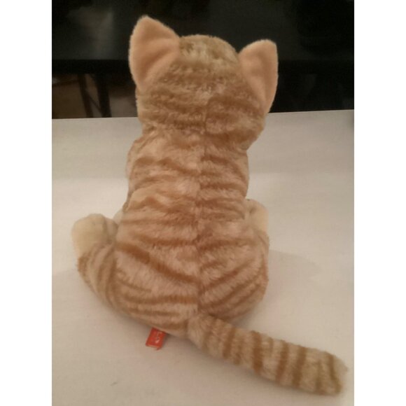 Wild Republic Orange Tabby Cat Plush Green Eyes, Pink Paws - Picture 2 of 5